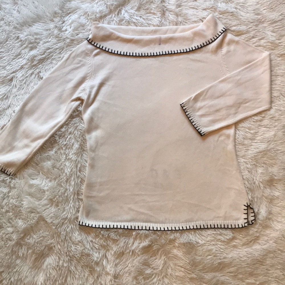white stonebridge sweater with collar